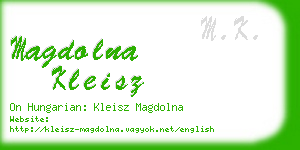 magdolna kleisz business card